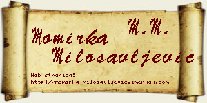 Momirka Milosavljević vizit kartica